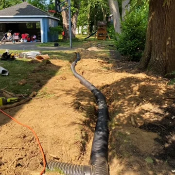 Designed Drainage System for yard in Marlboro, NJ